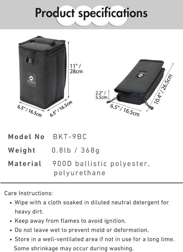 CAMPINGMOON Camping Gear Lantern Storage Case T-8,T-9