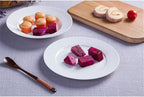 8 Inches White Flat Set of 6 Festive Banquet Camping Bone China Tableware