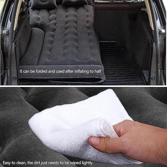 Car Air Mattresses for Volvo XC40 XC60 XC90,Inflatable Bed Mattress with Electric Air Pump Portable Sleeping Pad for Travel Camping Trunk & Back Seat,Pink