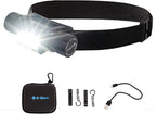 K-Bern Rechargeable Headlamp. 1850 Lumen, Ultra Bright Head Lights for Forehead. Waterproof, Lightweight Aluminum, 2600mAh Battery, Perfect for Dog Walking, Camping, Hiking & Hard Hats
