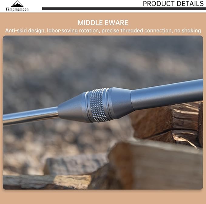Campingmoon Stainless Steel Camping Blow Fire Tube by Mouth Telescopic Campfire Tool Camping Accessories