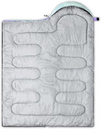 QOOMO Camping Sleeping Bags,3 Season Warm & Cool Weather,Lightweight,Waterproof Sleeping Bags for Adults & Kids,Traveling,and Outdoors,Camping Gear Equipment