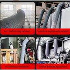 4in 16ft Flexible Duct Dryer Vent Hose Protable Duct Hose Gray Exhaust Hose Flex Air Ducting For HVAC Ventilation Grow Tents Dryer Rooms Kitchen(5m/16.4ft,450mm-17.7in)
