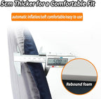 Self-Inflating Car Air Mattress for Toyota 4Runner 2010-2025 SUV 5-Seater, 5cm Thick Portable Foldable Double/Single Bed for Camping Travel,Suede Fabric Black
