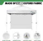 Sidewalls for 10x10 Pop Up Canopy, 210D Polyester Waterproof Canopy Sidewalls with UV Protection, Sunwall Only (Dusk Gray, 10 * 10ft 3PCS)