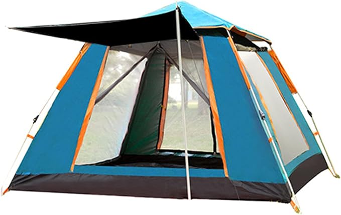 Outdoor Foldable Automatic Tent, 3-4 People Beach Rainproof and Quick-Opening Tent, Thick Rainproof Tent, Foldable Outdoor Camping Tent, Portable Family Tent