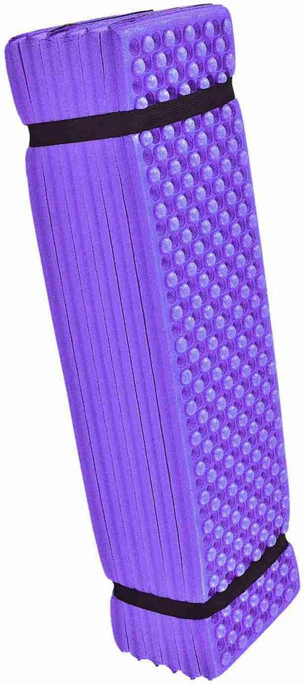 Drfeify Mattress Foam Camping Mat for Outdoor Sports Egg Cell Shape Sleeping Pad for Camping Material (Purple)