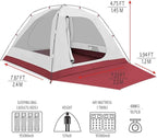 KAZOO 2／4 Person Camping Tent Outdoor Waterproof Family Large Tents 2/4 People Easy Setup Tent with Porch Double Layer | Outdoor, Waterproof, Family, Large, Tents, Easy Setup