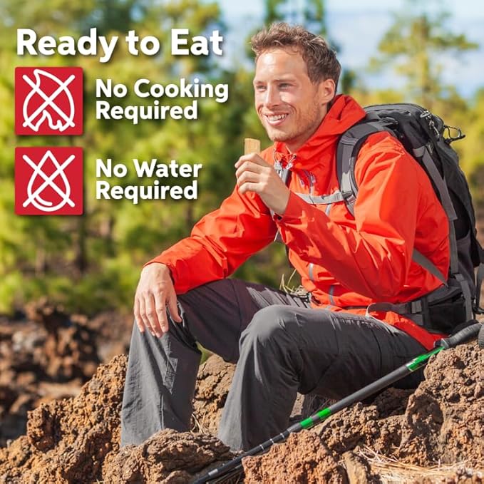 SOS Food Lab Emergency Food Bar - 3600 Calorie Ration (8 Pack Shortbread Cookie) - 3 Day/72 Hour Ready to Eat Supply for Camping, Hiking, Disaster Preparedness - 5 Year Shelf Life Energy Survival Food