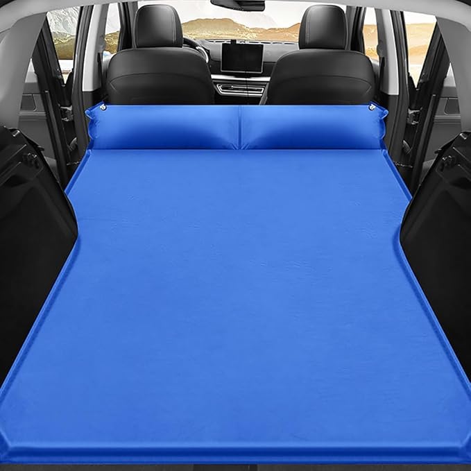 Car Inflatable Mattress for Jeep Renegade 2015 2016 2017 2018 2019 2020 2021 Portable Air Sleeping Bed with Pillow Camping Travel Cot Inflatable Trunk Sleeping Pad,Blue
