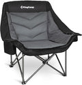 KingCamp Oversized XL Camping Chair, Heavy Duty 500lbs Folding Couch for Adults, Padded Large Comfortable Sofa Seat with Cooler Bag Cup Holder for Outdoor Sports Fishing Patio Lawn