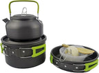 Outdoor Kitchen Utensils Set 9 Pcs Camping Hiking Cookware Portable Picnic Tableware Tourism Supplies Kit with Accessories Combination