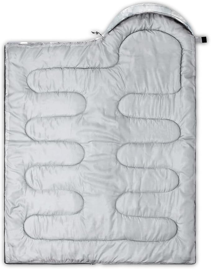 QOOMO Camping Sleeping Bags,3 Season Warm & Cool Weather,Lightweight,Waterproof Sleeping Bags for Adults & Kids,Traveling,and Outdoors,Camping Gear Equipment