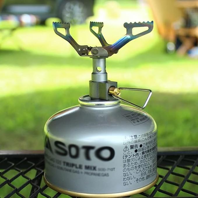 BRS Stove BRS 3000T Stove Titanium Ultralight Backpacking Stove Portable Propane Camping Stove Gas Burner Camp Stove only 26g with Extra O Ring