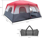 Outvita 8/10 Person Camping Tent, Large 2 Room Family Tent with Weatherproof Instant Cabin Shelter with Rainfly & Carry Bag for Backpacking Hiking Car Traveling…