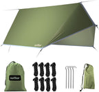 Sunyear Hammock Tent Rain Fly-Camping Hammock Outdoor Tarp-Small Door Design-Keep Side Wind Rain-Best for Backpacking Hiking Camping Survival