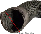 4in 16ft Flexible Duct Dryer Vent Hose Protable Duct Hose Gray Exhaust Hose Flex Air Ducting For HVAC Ventilation Grow Tents Dryer Rooms Kitchen(5m/16.4ft,400mm-15.8in)