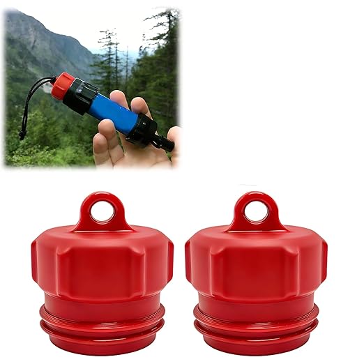 Lightweight End Cap with Loop Compatible with Sawyer Water Filter – Secure Fit Protective Cover, Prevents Debris, Easy Carry Loop for Backpacking Hiking Camping Gear Accessory