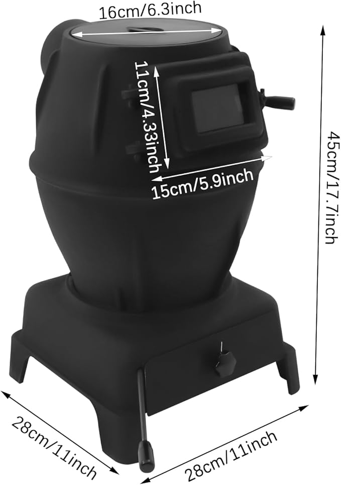 CNCEST Wood Burning Stove with Chimney Pipes,Cast Iron Cast Iron Portable Hot Tent Stove,6m/19.69ft Smoke Sleeve,Wood Stove Heating and Cooking for Camping,Tents,Cooking and Travel (Large)