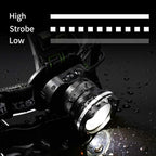LED Headlamp, Super Bright Headlamp Headlight Flashlight, 3 Modes Zoomable Headlamps for Runing,Hiking,Camping,Fishing,Hunting(Black)