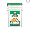 Valley Food Storage Enchilada Beans & Rice | 50 Servings Emergency Food Supply | Premium Survival Meals, 25 Year Shelf Life | Prepper Food, Camping & Off Grid Living Supplies (10 Bags + Bucket)