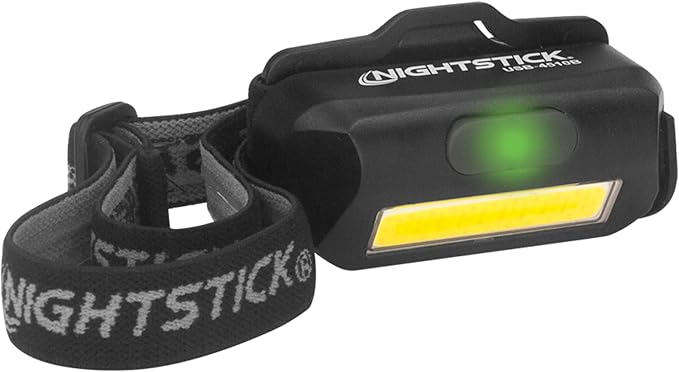 Nightstick USB-4510B Multi-Flood USB Headlamp w/Brim Clip & Black Strap - LiPo - Black