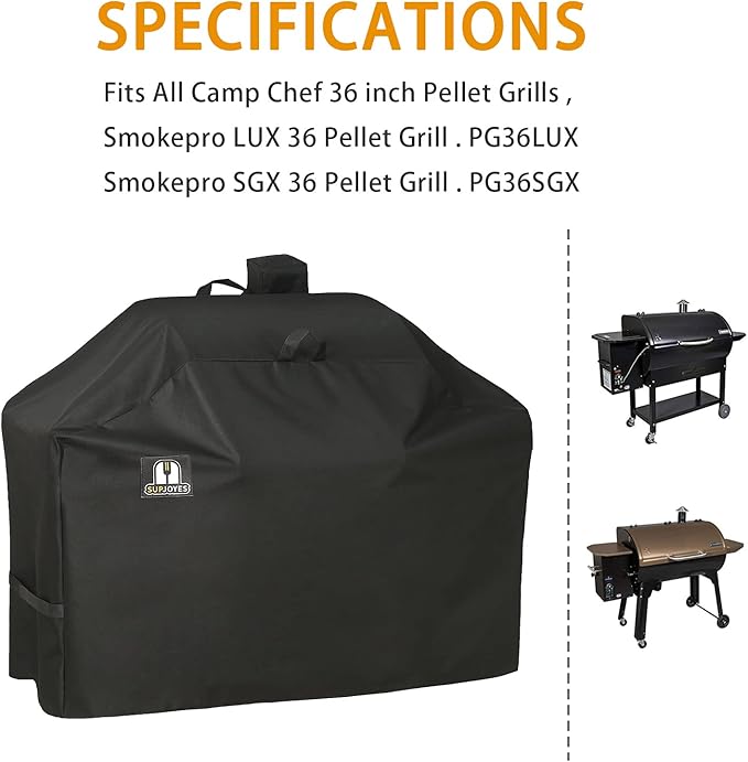 SUPJOYES Grill Cover for Camp Chef 36 Inch Pellet Grills, SmokePro LUX 36, Heavy Duty Waterproof BBQ Covers for Camp Chef