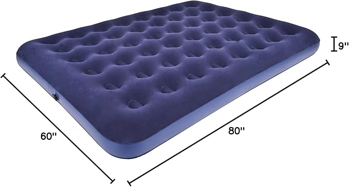 RAPTAVIS Queen Size Air Mattress Inflatable Bed, Blow Up Mattress Camping Sleeping Pad