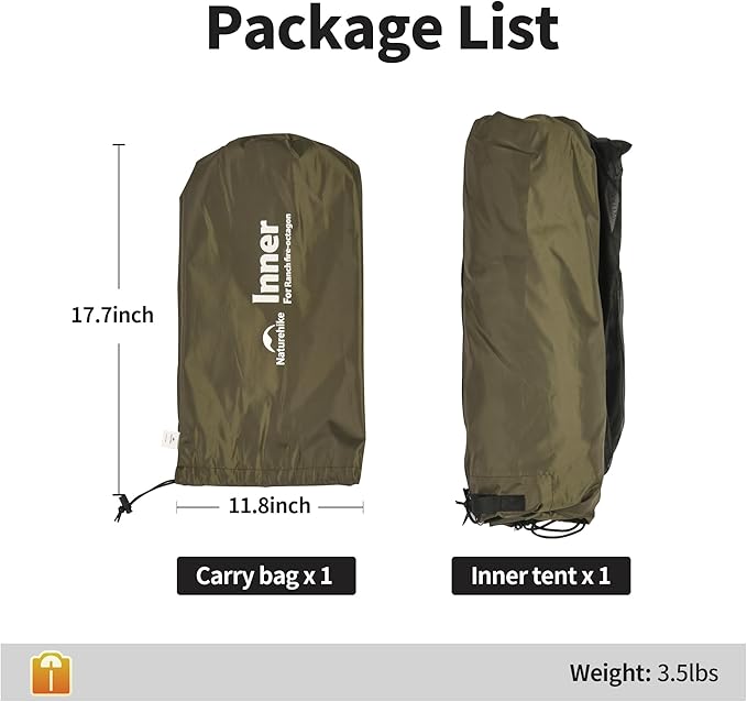 Naturehike Ranch Fire Teepee Tent, Cold Weather Winter Hot Tent with Stove Jack, 4-6 Person Waterproof Windproof 4 Season Tents for Camping