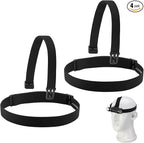 Headlamp Strap Replacement Headband for Black Diamond Petzl Pelican Fenix Streamlight, Elastic Headlight Strap and Top Headband 1” Width Comfortable Band, Silicone Anti-Slip, 4 Pcs