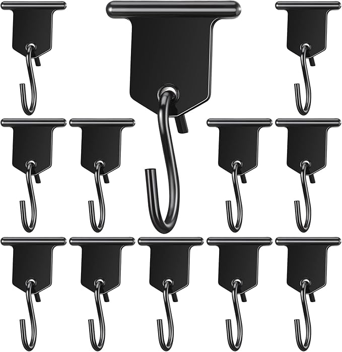 BBTO 24 Pairs Camping Awning Hooks RV Awning Accessory Hangers S Shaped Hooks Set RV Party Light Hangers for Christmas Party Camping Tent Indoor and Outdoor Supplies