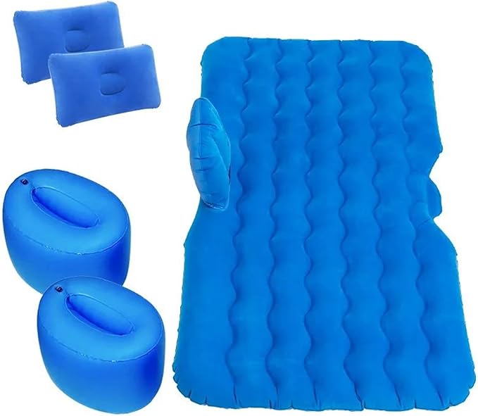 SUV Inflatable Bed, Car Camping Air Mattress, Cold-Resistant and Wear-Resistant Inflatable Mattress, Fast Inflatable Folding Bed, Multi-Functional Travel Sleeping Mat (Blue Size 1)