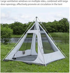 Outdoor Pyramid-Shaped Camping Tent Fully Automatic Tent Oxford Cloth Waterproof Backpacking Tent