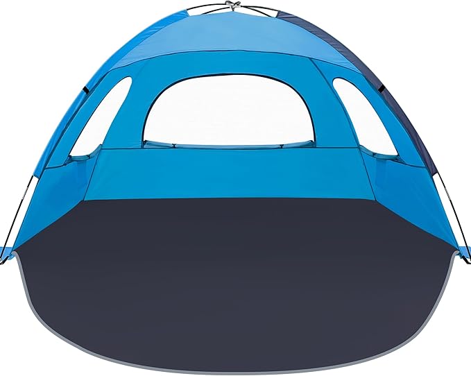 NXONE Beach Tent Sun Shelter with UPF 50+ UV Protection, Lightweight Easy Setup Portable Beach Canopy for Family, Large Space for Beach, Camping & Outdoor, 3/4/6 Person