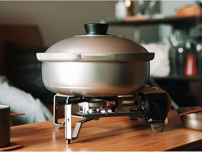 Snow Peak's Home & Camp Burner, Khaki, GS-600KH-US, Designed in Japan, Lifetime Product Guarantee, Lightweight and Compact for Camping, Stable Base for Cooking, One Size