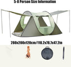 Instant Lightweight Camping Tent Pop Up, Outdoor Easy Set Up Automatic Family Travel Tents, Portable Backpacking Ultralight Waterproof Windproof Sun Shelter Tent
