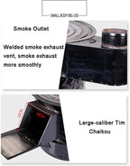 Firewood Stove, Portable Coal/Wood Stove, Heating and Cooking Cast Iron Stove, Mobile Indoor Outdoor Camping Stove, Multiple, 58CM