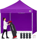 ABCCANOPY Easy Pop Up Canopy Tent with Sidewalls 10x10 Commercial -Series, Purple