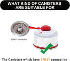 Gas Refill Adapter - Isobutane Fuel Refill Adapter and Canister Hole Punch Tool Gas Release Recycle Tool