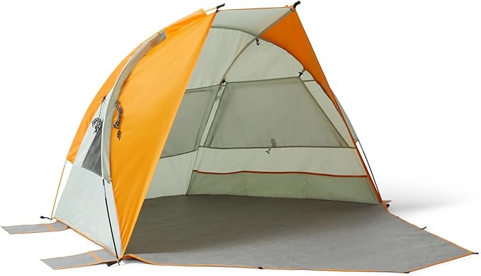 Amazon Basics Camping Sun Shelters, Screened Tent with Mesh Windows, UPF50+ Protection, Gray and Orange, 7 x 4 x 4 feet (LxWxH)