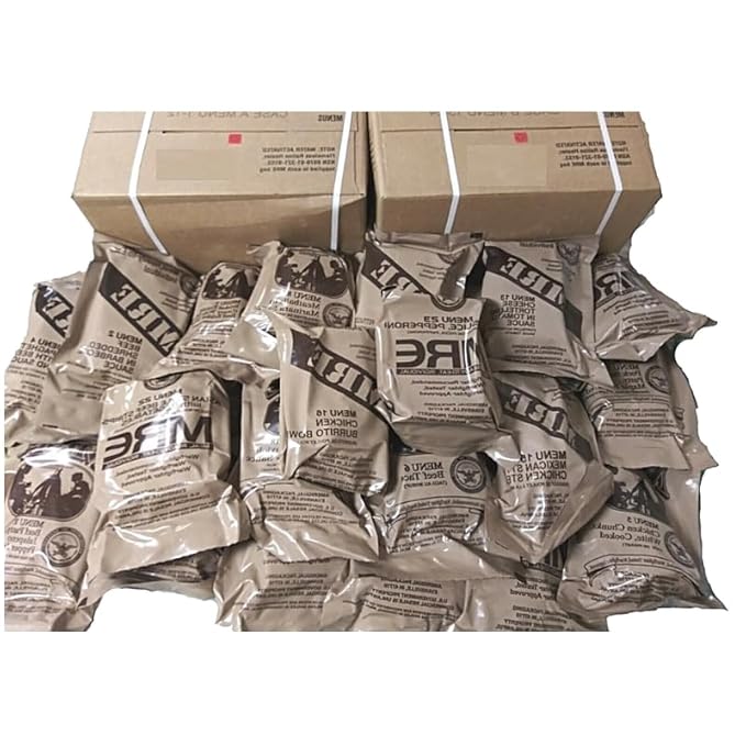 2026, 2027 inspection MRE Meals Ready to Eat A and B bundle cases. Fresh and Genuine Military US surplus emergency food full box long shelf life for Camping, Outdoors, Hiking & Prepping