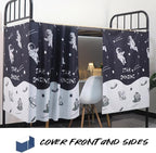 Dorm Bottom Bunk Bed Curtains Privacy Curtains 350g Dustproof Breathable Single Bed Blackout Curtains Panels Privacy Underbed Loft Bed Canopy Tent Curtain Shading Drapes for Dorm College Home 2 panels