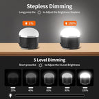 LED Camping Lantern Rechargeable, 1000LM Portable Tent Light with 12 RGB Lighting Modes, Power Bank, Waterproof, Mini Flashlight with Magnetic Base for Emergency, Power Outages, Hiking, Home