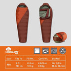 Kelty Cosmic Synthetic Fill 0 Degree Backpacking Sleeping Bag, Regular – Compression Straps, Stuff Sack Included
