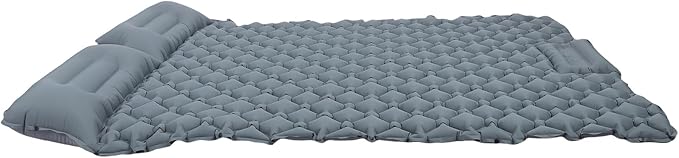 Sleeping Pad, Inflatable Camping Mat with Built in Inflation Device, 40D Ripstop Nylon TPU Coating, 5cm Thickness, for Camping Hiking Backpacking (Grey)