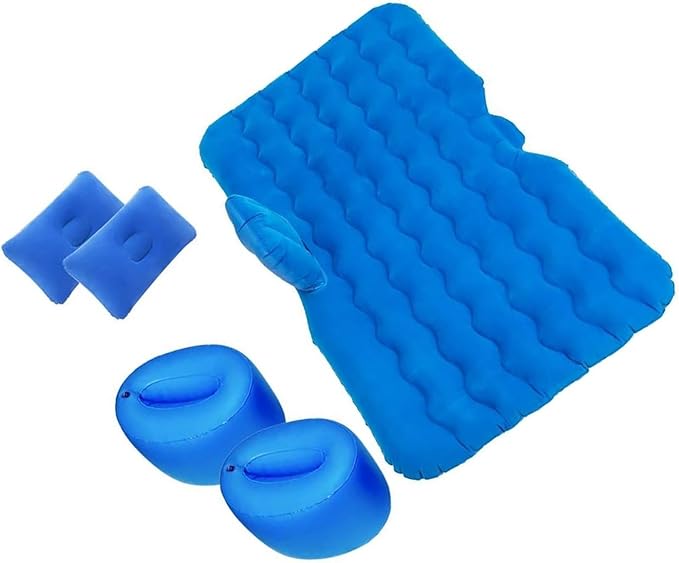SUV Inflatable Bed, Car Camping Air Mattress, Cold-Resistant and Wear-Resistant Inflatable Mattress, Fast Inflatable Folding Bed, Multi-Functional Travel Sleeping Mat (Blue Size 1)