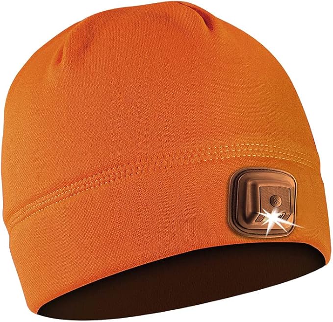 POWERCAP LED Hat Light 150 Lumens Rechargeable Fleece Beanie with Bright Built-in Headlamp Waterproof LED Warm One Size Cap