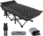 NAIZEA Folding Camping Cots for Adults, Folding Cot with Mattress, Camping Foldable Bed, Portable Military Cot, Double Layer Oxford Strong Heavy Duty Sleeping Cots for Camp Office Travel