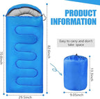 Camping Sleeping Bags for Adults Kids Waterproof Lightweight Sleeping Bag for Cold Weather or Warm Backpacking Hiking Mountaineering Indoor Outdoor Use