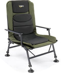 VINGLI Oversized Fishing Chair Heavy Duty Support 440 LBS, 160° Freely Adjustable Reclining Folding Chairs, Lounge Travel Outdoor Seat with High Back for Fishing Camping or Leisure